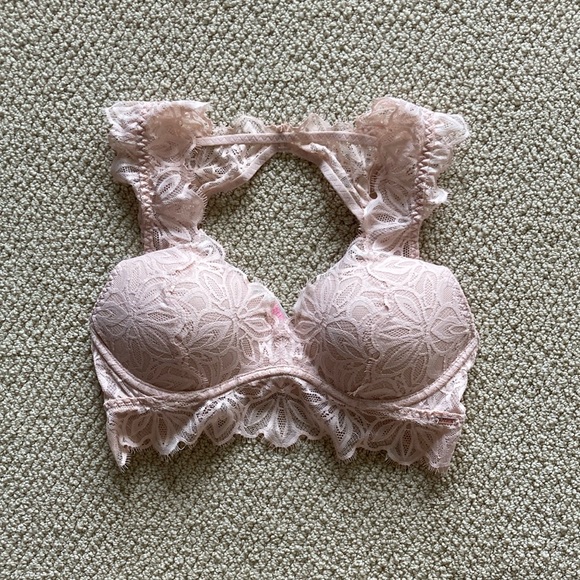 NEW Victoria’s Secret Lacy Date Push Up Bralette Bra Pale Pink Straps Small NWOT - Picture 3 of 10